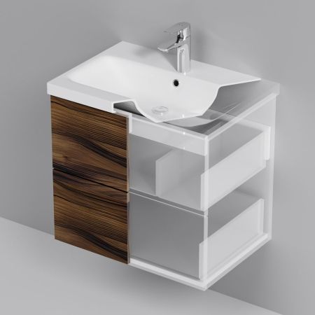 M90FHX0602HF Gem, База под раковину, подвесная, 60 см, 2 ящика, цвет: орех, артикул M90FHX0602HF