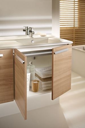 Тумба под раковину Jacob Delafon Struktura 57 EB1280-E13 подвесная Розовое дерево, артикул EB1280-E13