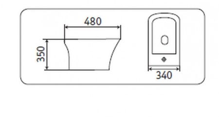 Биде напольное CeramaLux 1215C, артикул 