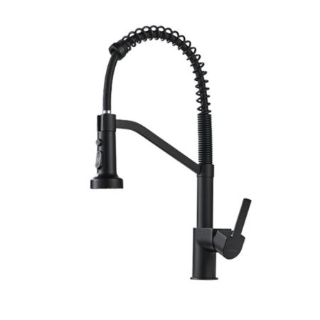 Смеситель для кухни с гибким изливом Shevanik S963H, черный, артикул S963H