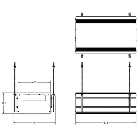 GESSI BINARIO Профиль линейный 670 мм., без подготовки под модули, цвет Black XL, артикул 61015#299