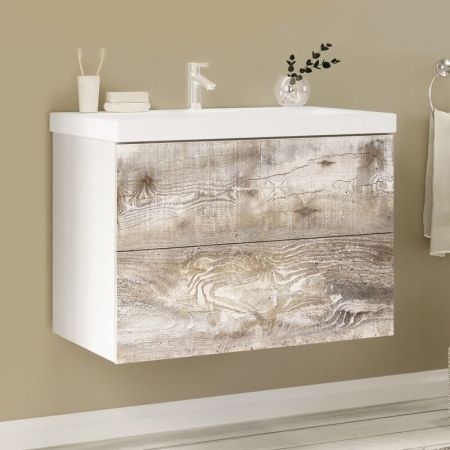 Тумба под раковину Marka One Mix 60П Push Бетон, артикул У55905