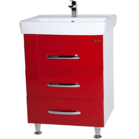 Тумба под раковину Bellezza Рокко 50 4633706660030 Красная Белая, артикул 4633706660030
