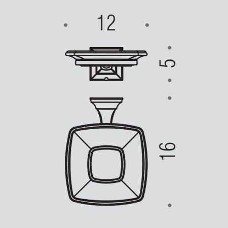 Colombo Portofino Мыльница подвесная, цвет: хром/матовое стекло, артикул B3201.CR-VAN