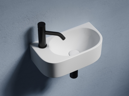 Умывальник подвесной прямоугольный (чаша справа, отверстие под смеситель слева) Элемент (Element) 409x224x110мм, артикул CN6066R