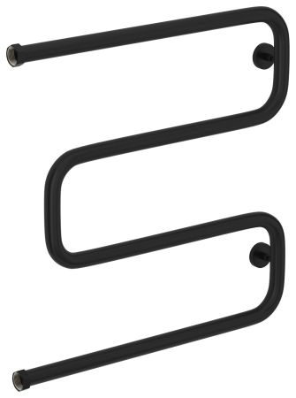 Полотенцесушитель водяной Ш-обр. 600х600 Н. Г. 1" (Матовый черный)