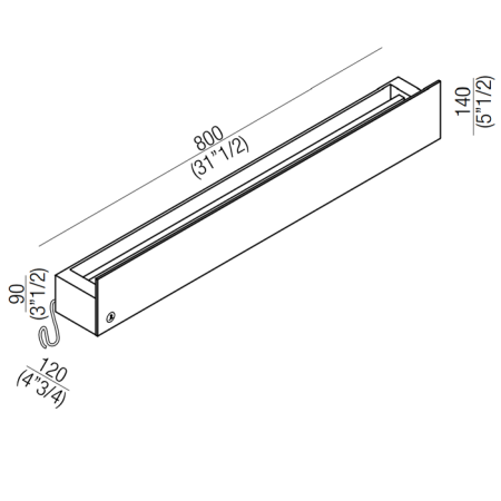 Agape Sen Электронный полотенцесушитель, 80см, цвет: черный