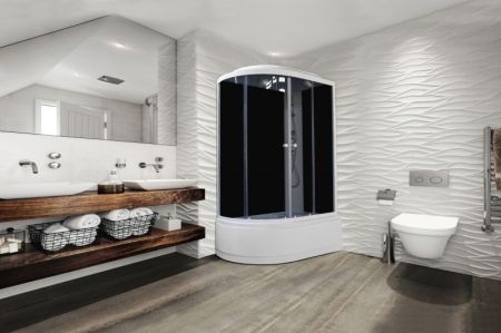 Душевая кабина Parly Classic Эконом EC122R 120х215 профиль Белый стекло тонированное, артикул 7379