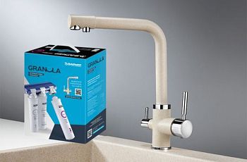 Комплект кухонный смеситель Granula 2015 Пирит + Фильтр Granula (2015 Пирит+АКС-002)