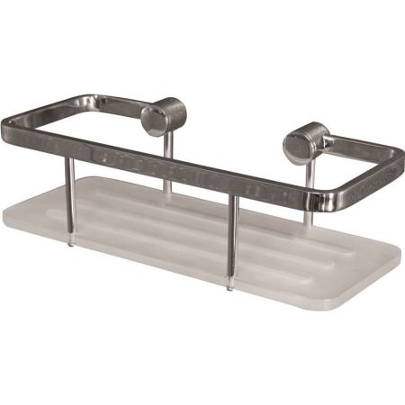 Мыльница CYTRO прямоугоьная с бортиком, белая, акрил, артикул 146208406