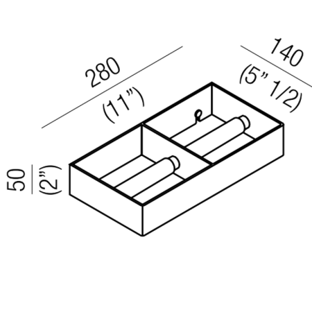 Agape 369 Двойной держатель туалетного рулона, цвет: глянец, артикул A369220A