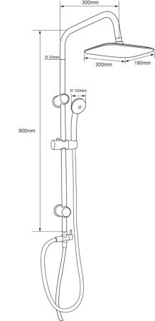 Душевая стойка Aquanet Passion RC AF300-70-RC-С, артикул AF300-70-RC-C