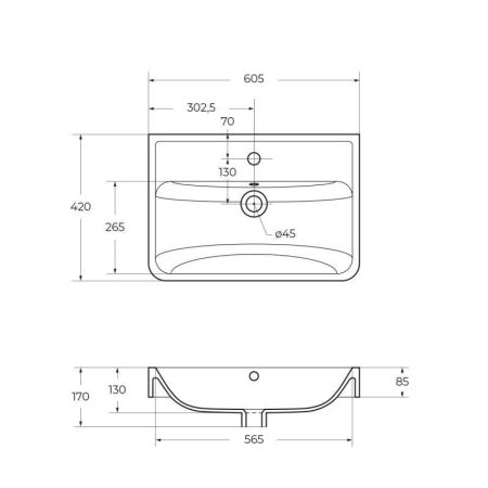 Мебель для ванной комнаты BELBAGNO NEON 600, артикул NEON-600-1C-SO-RS