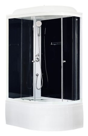 Душевая кабина Royal Bath RB 8120BK5-BТ (черное/прозрачное) левая, артикул RB8120BK5-BT-L