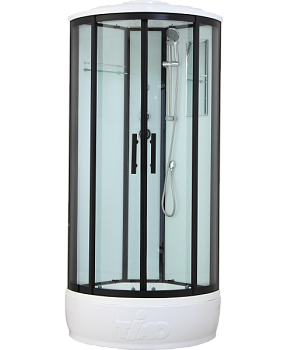 Душевая кабина Timo Standart T-6680 B 80x80 профиль Черный стекло прозрачное