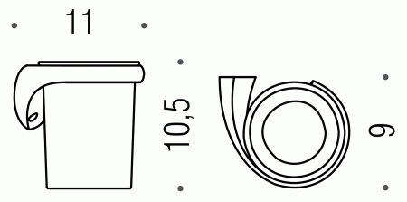 Colombo Link Стакан правосторонний, цвет: хром/матовое стекло, артикул B2402D.CR-VAN
