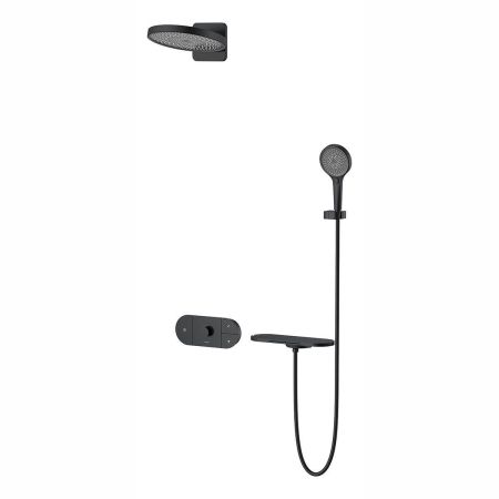 Душевой комплект Futura VSFW-2F12TMB термостатический встраиваемый, 3 режима, черный матовый, артикул VSFW-2F12TMB