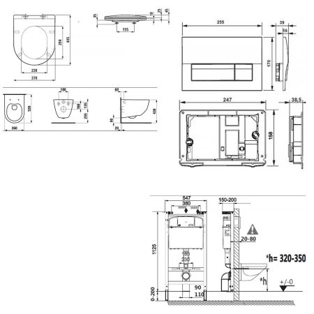 LAUFEN Pro Унитаз подвесной, безободк смыв Rimless, с инсталляционной системой, сиденье с микрол тонкое, панель смыва белая, артикул Z.RU93.0.761.6