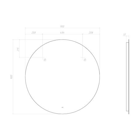 Зеркало VIGO Otti Classic 900, артикул 086