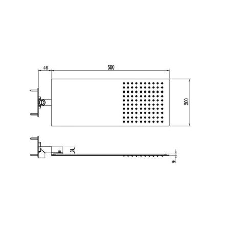 Верхний душ RGW Shower Panels SP-63 21140363-01 Хром