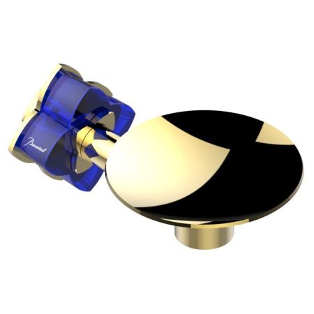 THG PETALE DE CRISTAL BLEU Мыльница металлическая ø100 мм., подвесная, цвет полированное золото, артикул U6B-F01-546