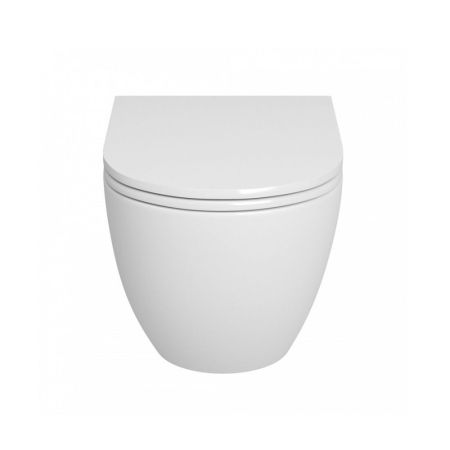 Унитаз приставной Maretti Elena безободковый с микролифтом, EA10PRBM14-844, белый, артикул EA10PRBM14-844