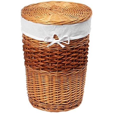 Корзина для белья WasserKRAFT Main 42x42x58 WB-410-L с крышкой Коричневая, артикул WB-410-L