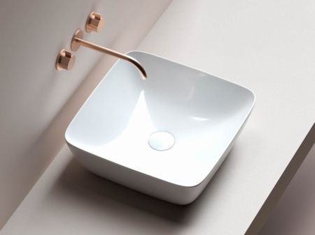 Умывальник чаша FORM накладная квадратная 410*410*145мм CN2002, артикул CN2002