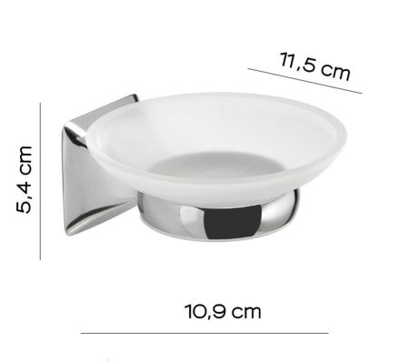 Gedy Cervino, настенная стеклянная мыльница, цвет хром, артикул CE11(13)