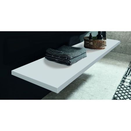 Puris Rounds, столешница отдельновисящая 920 мм (вкл. крепеж), цвет белый высокоглянцевый, артикул AUW409228(722/161)