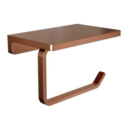 Держатель для туалетной бумаги с полочкой Knotlor PH101RB, бронза, артикул PH101RB