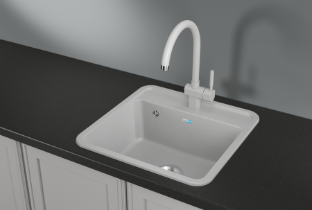 Кухонная мойка GRANULA Стандарт (5001, БЕЛЫЙ), артикул 5001, БЕЛЫЙ