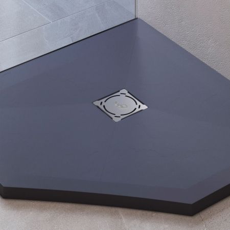Душевой поддон трапеция RGW ST/T-G Графит (800x800), артикул 16155088-02