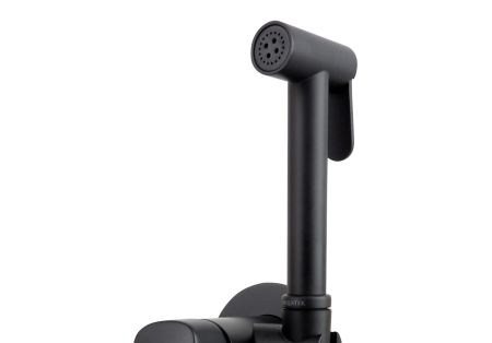 Комплект для гигиенического душа встроенный AQUATEK (cмеситель + гигиеническая лейка + шланг), матовый черный AQ1019MB ВЕГА, артикул AQ1019MB