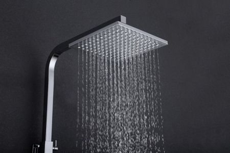 Душевая стойка ABBER Daheim AF8216 с изливом, хром Душевая стойка ABBER Daheim AF8216 с изливом, хром
