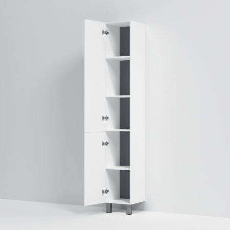 M90CSL0306WG GEM, шкаф-колонна, напольный, левый, 30 см, двери, push-to-open, цвет: белый, глянец, артикул M90CSL0306WG