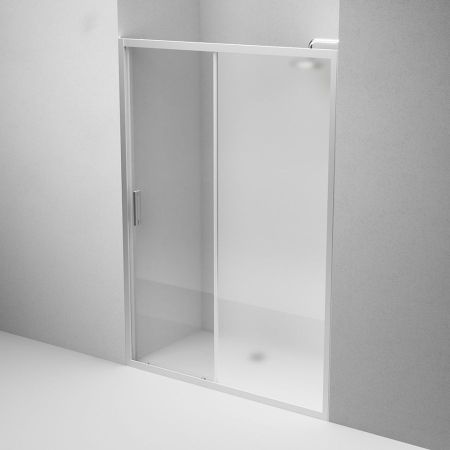 W90G-140-1-195MM Gem Solo Дверь душевая 140х195, стекло матовое, профиль матовый хром, артикул W90G-140-1-195MM