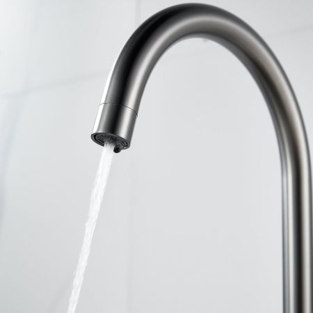 Смеситель для кухни с подключением фильтра воды Raffine F108T, оружейная сталь