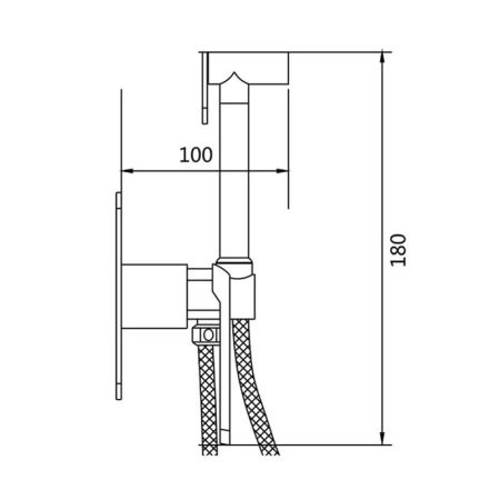 Гигиенический душ со смесителем Shevanik S8005F, белый, артикул S8005F