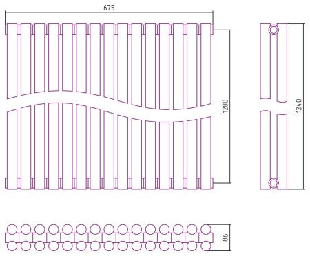 Отопительный радиатор ЭСТЕТ-11 н/ж 1200х675 / 15 сек (Матовый БЕЛЫЙ) Отопительный радиатор ЭСТЕТ-11 н/ж 1200х675 / 15 сек (Матовый БЕЛЫЙ)