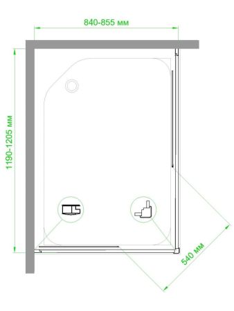 Душевой уголок Royal Bath RB HPD-C 120х85х200 (матовое), артикул RB8512HPD-C