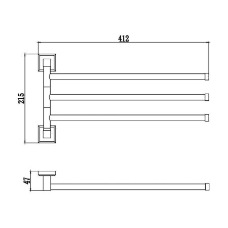 Полотенцедержатель Savol S-009503, хром, артикул S-009503