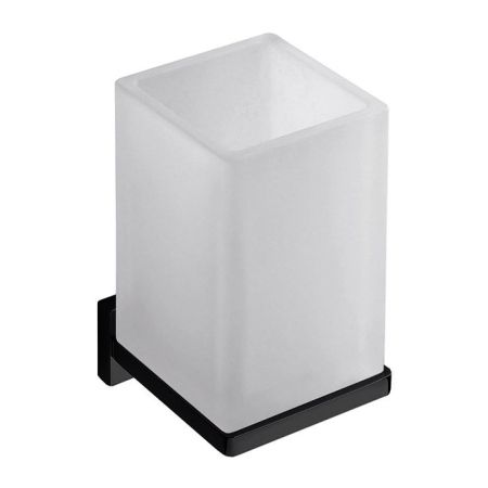 Colombo Look Стакан подвесной, цвет: чёрный матовый/матовое стекло, артикул B1602.NM-VAN