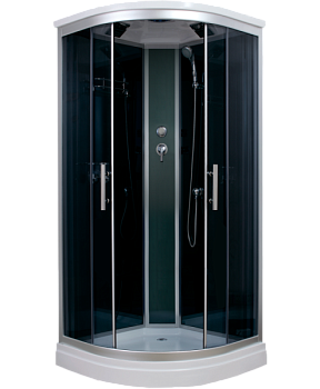 Душевая кабина Timo Standart T-1101 P 100x100 без гидромассажа профиль Хром стекло тонированное