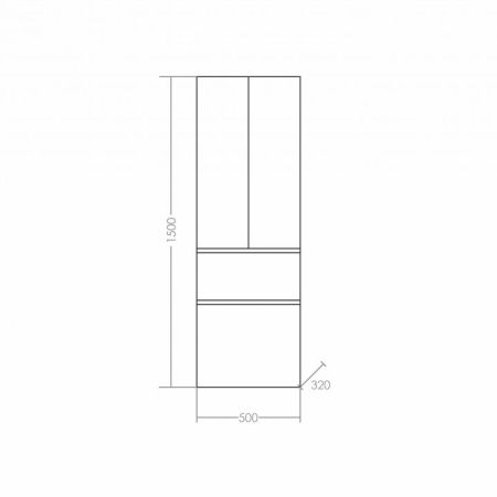 Шкаф-пенал СаНта Марс 50, 700248, подвесной, артикул 700248