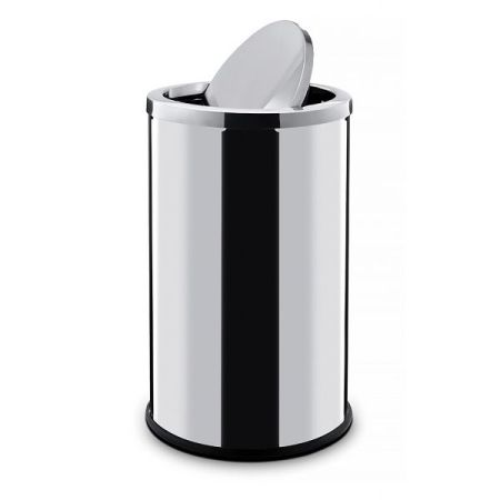 Ведро мусорное G-Teq 01.08 30L с качающейся крышкой Хром