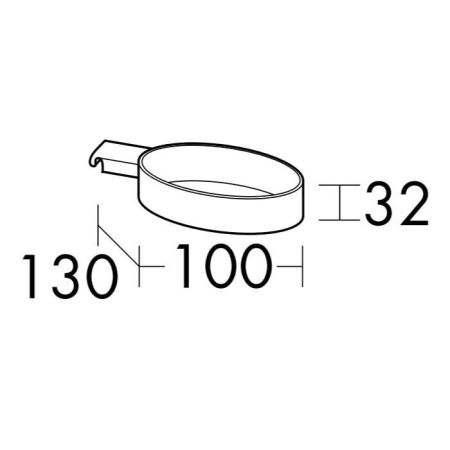 BURGBAD VRY Держатель фена для мебели, цвет черный матовый, артикул ACJW001
