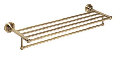 Полка с полотенцедержателем Retro 665x120x225мм, бронза, артикул 144102097