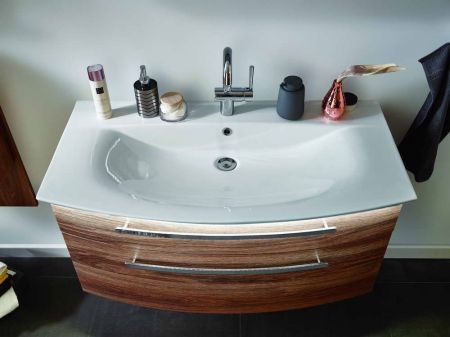 Puris Speed, раковина керамическая с LED подсветкой 800 мм, цвет белый, артикул WTM8508B1