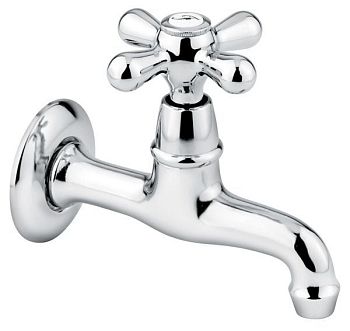 Emmevi Deco Classic, настенный одновентильный кран для раковины (излив 12 см), цвет хром